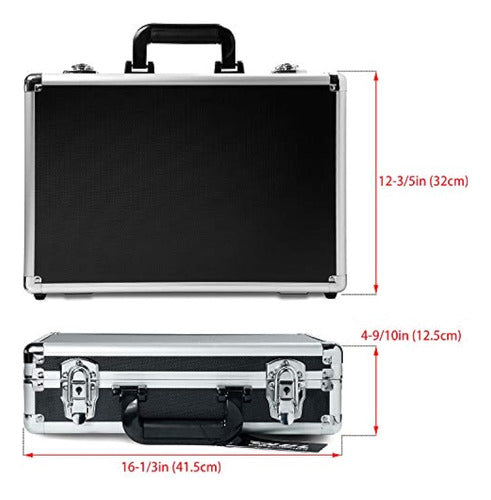 HUL Two-Tone Aluminum Case with Customizable Foam Interior - 16 Inches 1