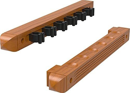 Fat Cat Wall Mounted Hardwood Billiard/Pool Cue Rack - 2 Pieces 7