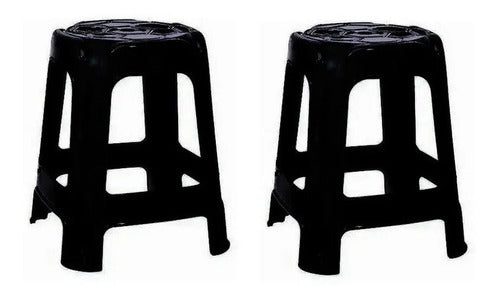 Colombraro Model Gol Square Plastic Stools (Set of 2) 4