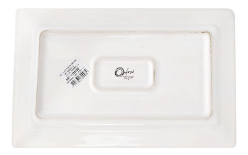 Oxford 4 Plato Playo Fuente Plana Bandeja Porcelana 25x16 Blank Bz3 2