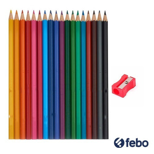 Sylvapen Colored Pencils Pack X18 + Febo Sharpener 1