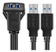 Doble Usb3.0 Montaje Empotrado Cuadrado - 2m 6ft Usb 3.0 Mon 3