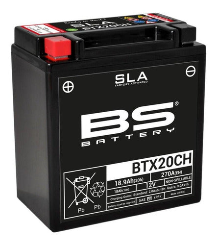 BS Battery BTX20CH AGM Motorcycle Battery for Honda Varadero XLV 1000 0