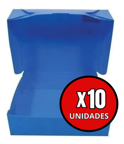 Util-of Plastic File Boxes Legal Size x 10 Units Blue 1