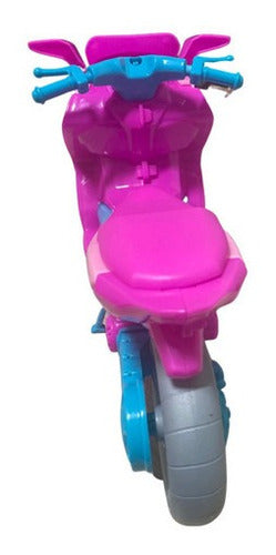 Moto Rosa De Brinquedo Manual Scott Para Boneca Motocicleta 4