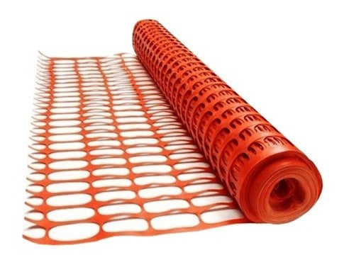 OMM Malla Plástica Naranja Red Plástica 1mt X 50mts Delimitadora 1