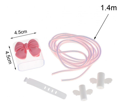 Bonito Cabo De Carregamento Capa Protetora Acessórios Rosa 1