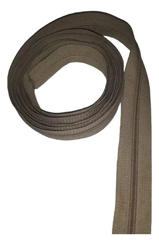Nylon Zipper Beige per Meter No. 5 (6mm) x 10 meters 0
