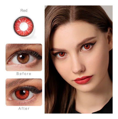 Kitch Tech Red Viga Red Cosplay Contact Lenses 1