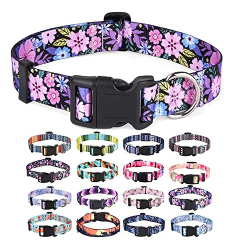 MIHQY Dog Collar with Geometric Tribal Floral Bohemian Patterns 0