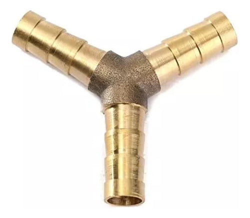 Conexão Bronze Y 8mm Latão Jardinagem Mangueira Conector 0