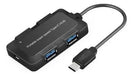 TecnoMat Hub USB Tipo C a 4 Puertos USB 3.0 + 1 Puerto Micro USB 0