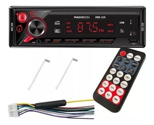 Combo Estereo Bluetooth Auto Led Parlantes 6 Pulgadas Bomber 2