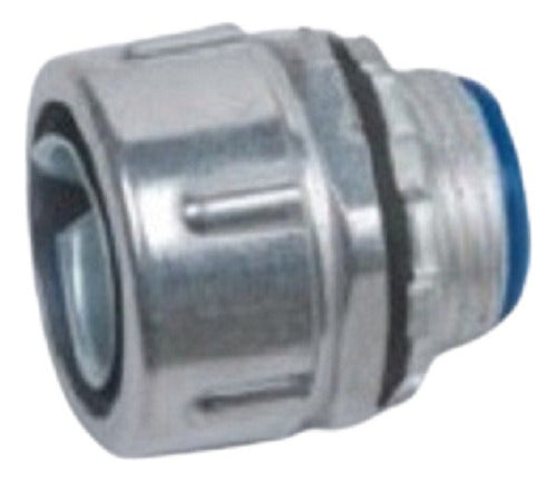 Conector Metálico Galvanizado Recto 3/4 Pulgada, Precio X10u 0