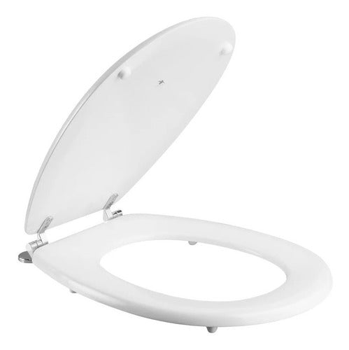 Wooden Toilet Seat Cover with Chrome Hardware - Ferrum Pilar D'accord 0