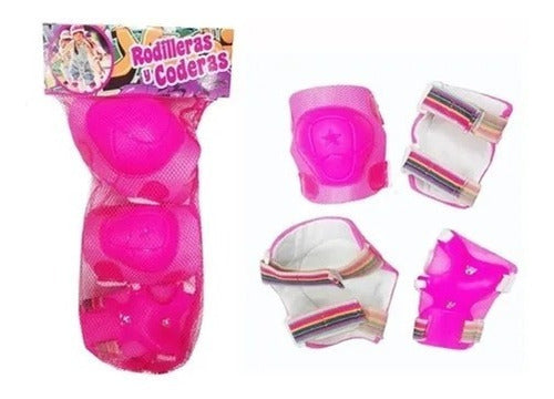 Set Proteccion Codera Rodillera Muñequera Rosa 0