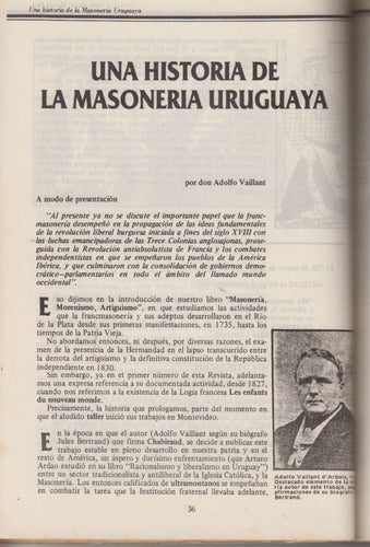 Historia Masoneria Uruguaya Por Victor Vaillant Revista 1984 2