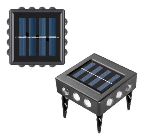 Electroland Aplique Lampara Luz Exterior 12 Leds 2 En 1 Panel Led Solar 0