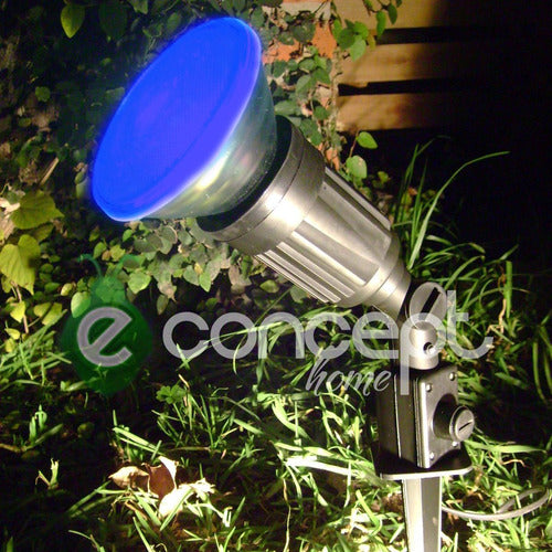 Decoracion Jardin Exterior Luces Para Clavar Unigarden Azul 3