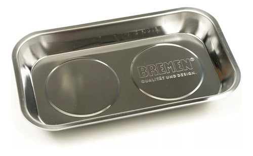 Plato Magnético Rectangular Bandeja Imantada De Acero Inox 0