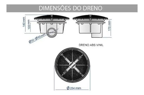 Dreno De Fundo - Sodramar - Tampa Fsb Para Piscinas Vinil 2