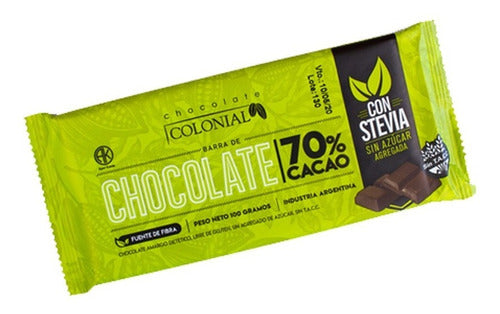 Chocolate Colonial Stevia Diet 100gr - Barata La Golosineria 0