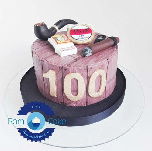 PamCakehouse Torta Artesanal 100 Años Habano Pipa Tabaco 4