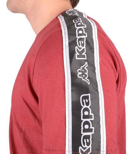 Kappa Men's Logo Tape Zaiat Short Sleeve T-Shirt - Bordeaux 5