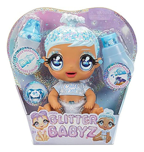 Mga's Glitter Babyz January Snowflake Baby Doll Con 3 Mágico 0