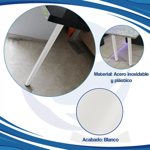 Cima Pata De Mesa 110 Cm Diámetro 6 Cm Blanca 2