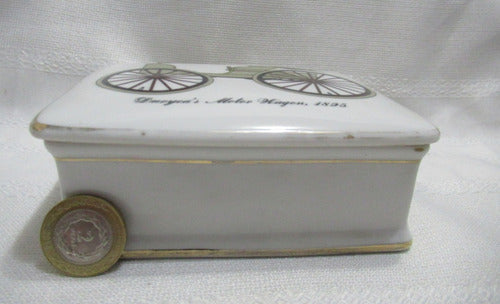 Alhajero Caja Porcelana Diseño Auto Antiguo Motor Wagon 1895 2