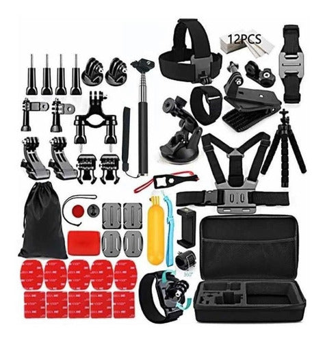 Accesorios De Gopro Kit X 84 Sjcam Action Cam Estuche Imperm 0