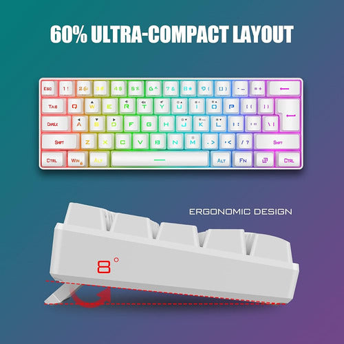 RedThunder 60% Gaming Keyboard and Mouse Combo - Ultra-Compact RGB Backlit Mini Keyboard 1