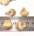 Tienda de Dijes 10 Large Gold Metal Marine Shell Charms 3