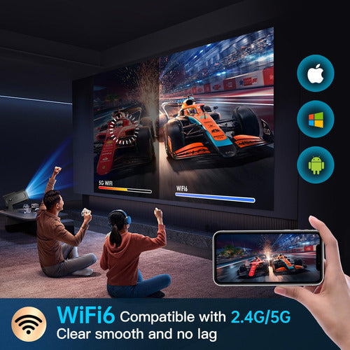 Proyector Mini Inteligente Hd 1080p Wifi Bluetooth 4k Androi 3