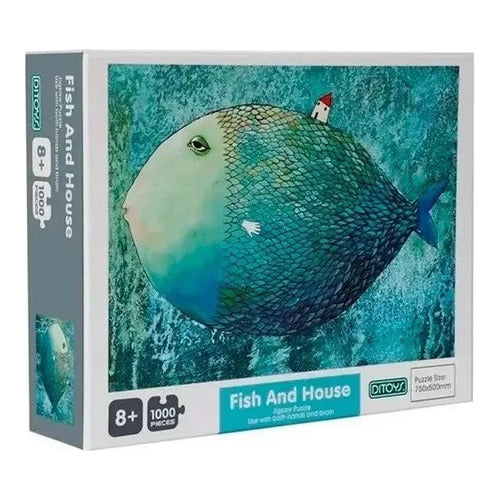 Ditoys Fish And House Puzzle - 1000 Pieces 0