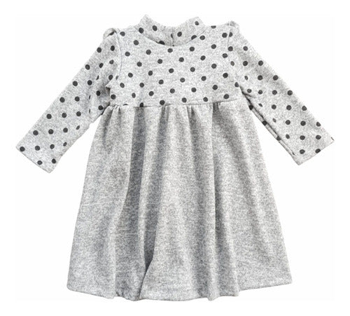 Watana Kids Vestido Boho Lunares Abrigado Lanilla Invierno Bebe Niña 1