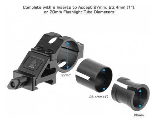 UTG Tactical Flashlight Mount for 20/25/27mm Diameter 3