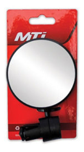 MTI Bike Handlebar End Round Plastic Rearview Mirror 0