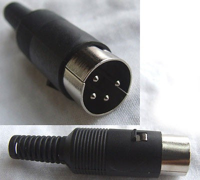 10 Piezas De Plástico De La Manija 4 Pin Din Plug Macho Ench 2