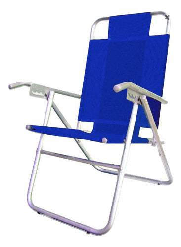 Aluminum Beach Chair 5 Positions Folding Camping Garden Chair 8