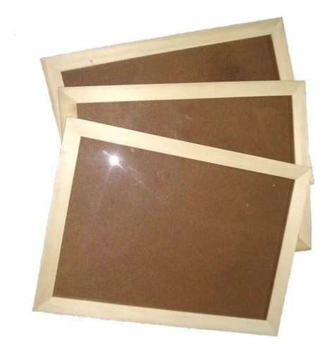 Set of 4 A4 21x30 20x30 Frame with Glass Natural Black 3