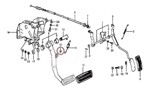 Kit 3 Bucha Pedal Freio Honda Civic 2004 2005 2006 2007 2008 1