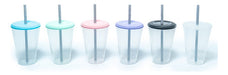 20-Pack Large 420cc Transparent Conical Glass with Lid and Reusable Straw Souvenir 1
