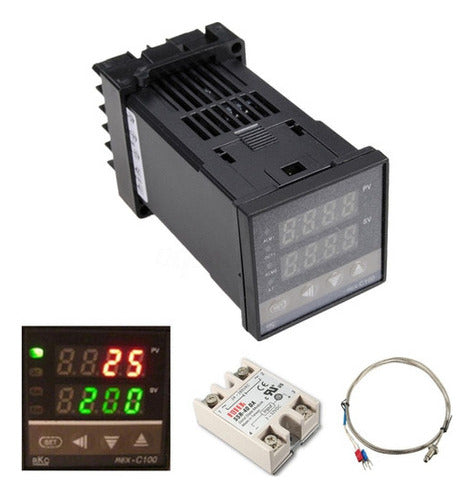 Juegos De Controlador De Temperatura Pid De Rex-c100 De Ca 1 3