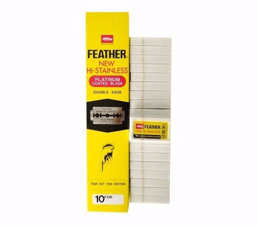 200 Feather Double Edge Razor Blades - Japanese Stainless Steel 4