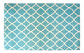 Modern Area Rug 100x150 French Design Turquoise Non-Slip 3