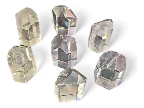 Set of 7 Quartz Crystal Points Tameana 3.5 to 4 cm 0