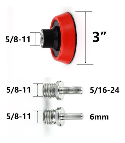 Carroad - Polishing Pad, 11 Pieces, 3 Inches, 3 4