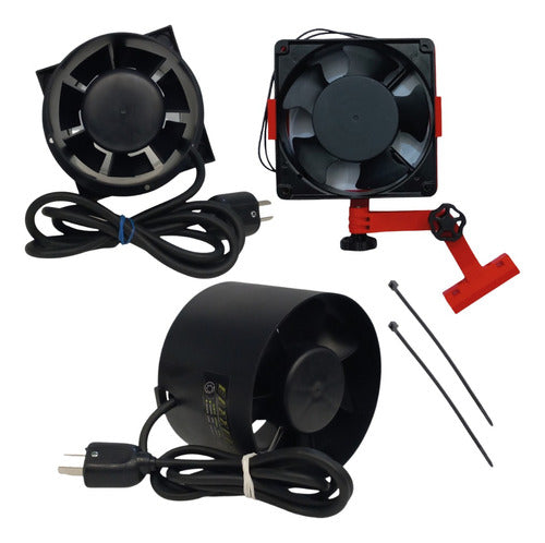 Kit Ventilacion Bazzoca 6  Y 4  + Cooler 4  Con Soporte 0